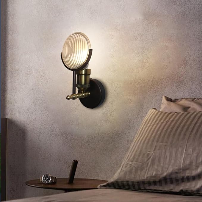 Wall Lamp | Cylindrical Metal Head & Slim Arm | Minimalist Industrial