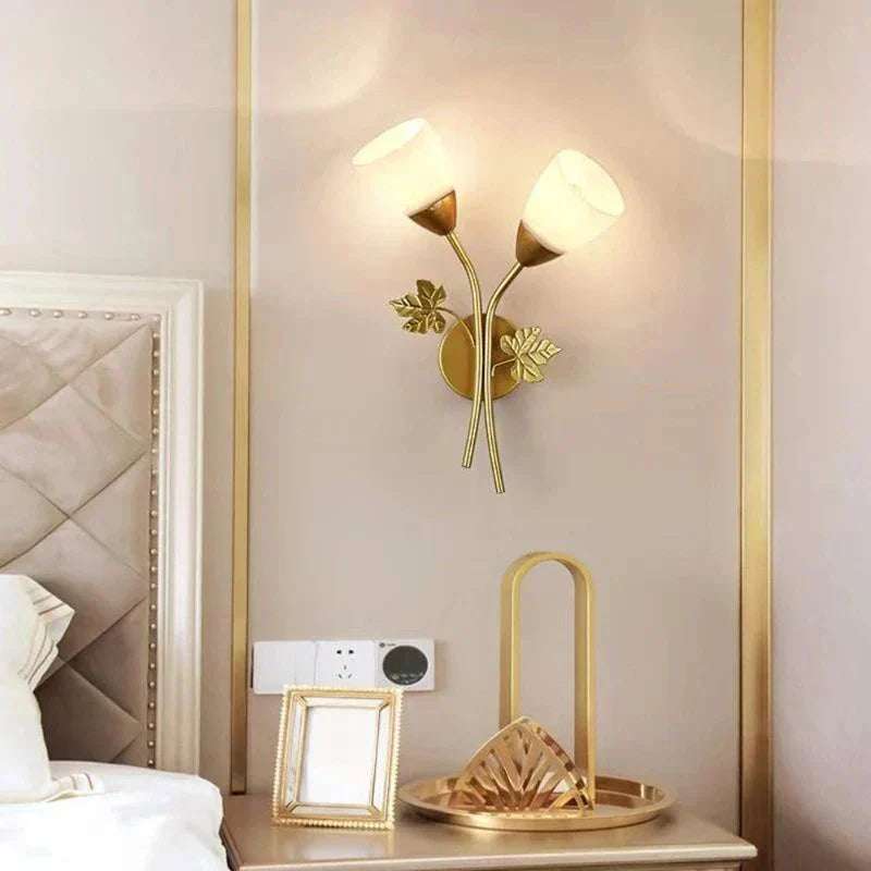 Wall Light | Botanical Gold Leaf & Warm White LED | 3000K