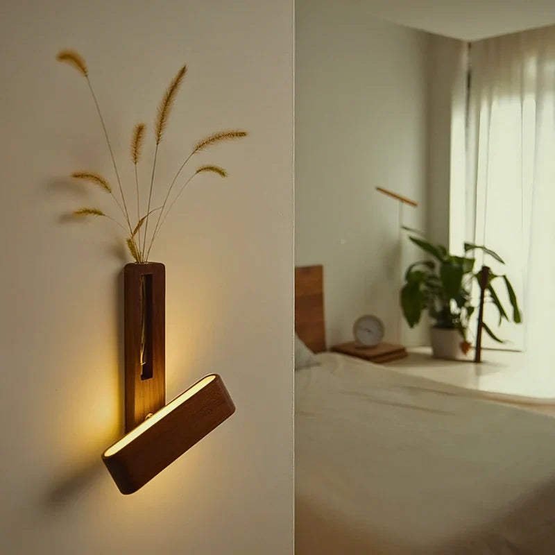 Wall Light | Built-In Vase & 360° Rotatable