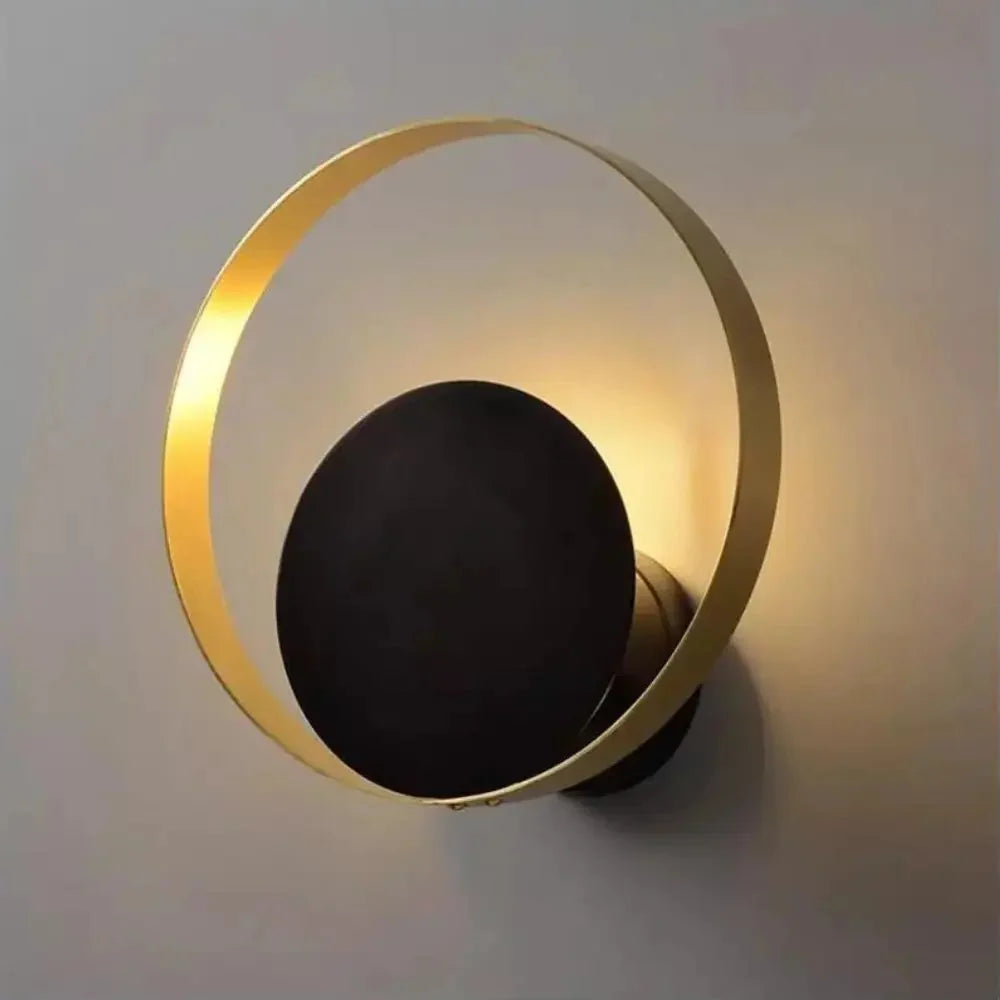 Wall Light | Circular LED Ring & Warm Glow | 25 cm Diameter