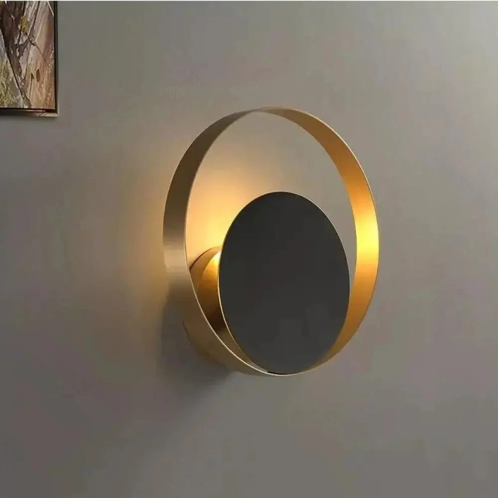 Wall Light | Circular LED Ring & Warm Glow | 25 cm Diameter
