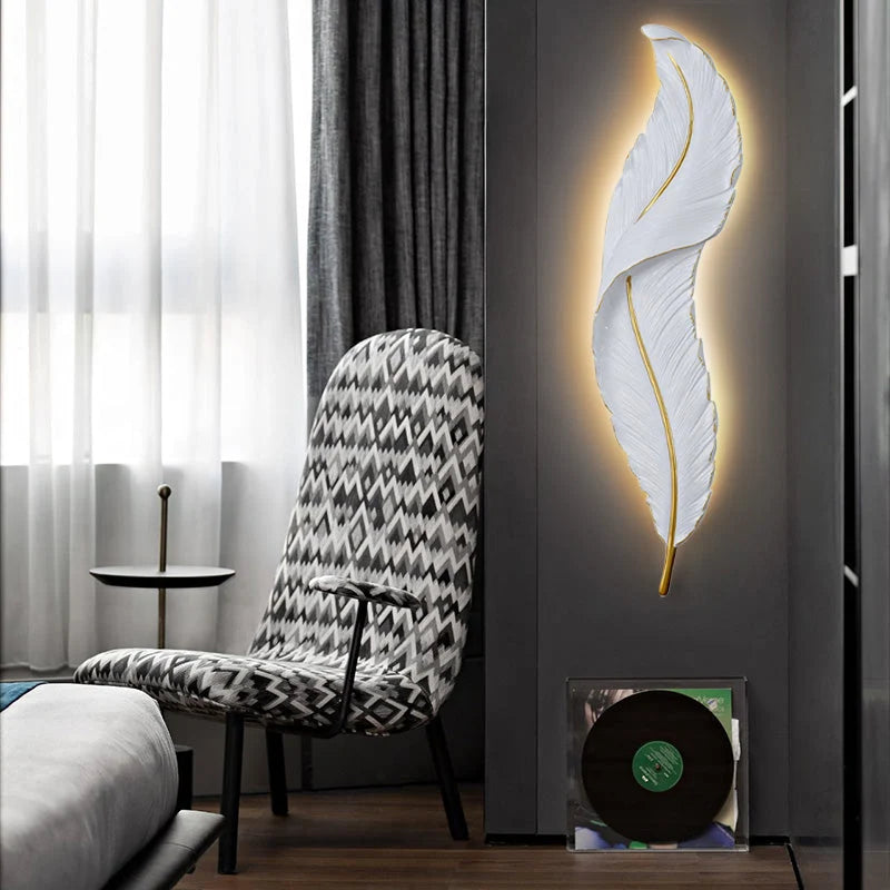 Wall Light | Feather-Inspired & Energy-Efficient LED | 30 cm