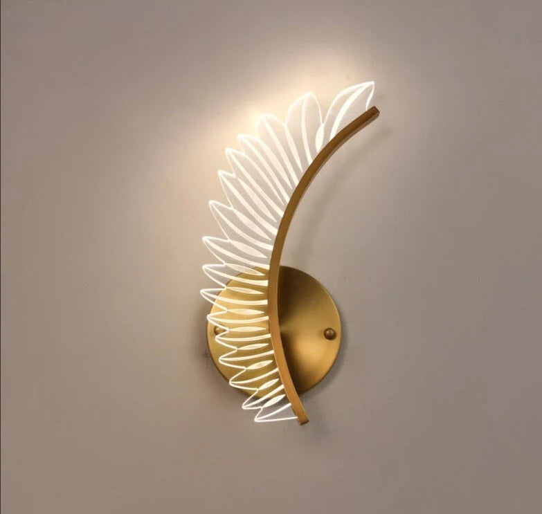 Wall Light | Gold Wing LED & Aluminum Frame | 40 x 15 / 50 x 20 cm