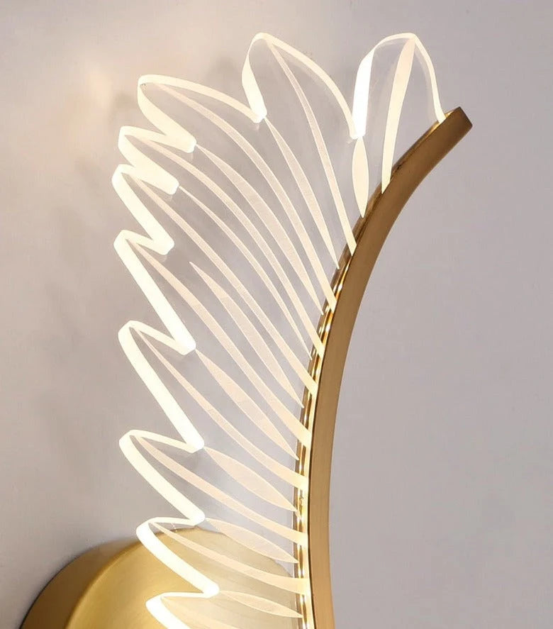 Wall Light | Gold Wing LED & Aluminum Frame | 40 x 15 / 50 x 20 cm