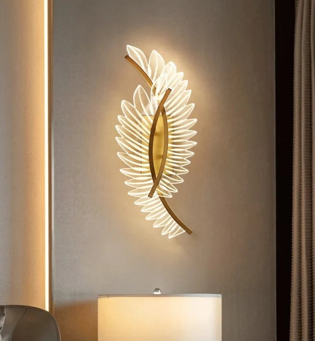 Wall Light | Gold Wing LED & Aluminum Frame | 40 x 15 / 50 x 20 cm