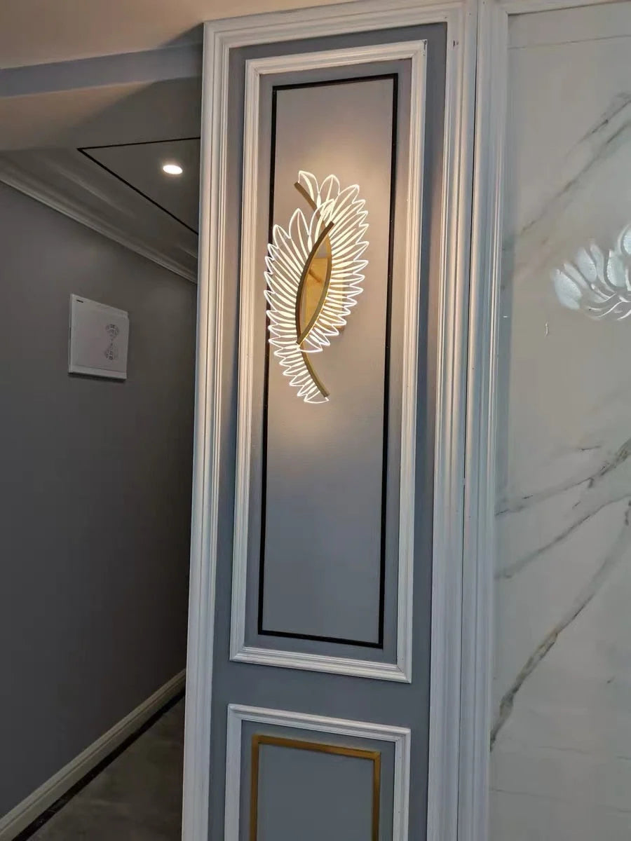 Wall Light | Gold Wing LED & Aluminum Frame | 40 x 15 / 50 x 20 cm