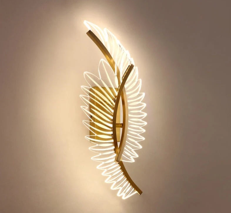 Wall Light | Gold Wing LED & Aluminum Frame | 40 x 15 / 50 x 20 cm
