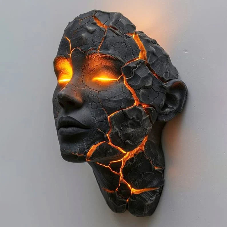 Wall Light | Lava Cracks & Glowing Eyes Wireless | 20 cm