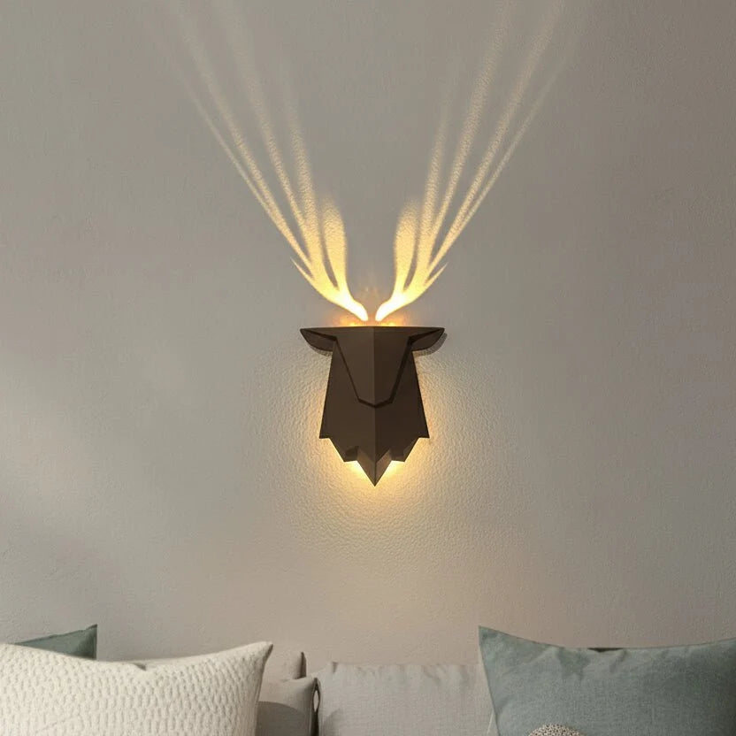 Wall Light | Minimalist Deer Silhouette & Remote-Controlled