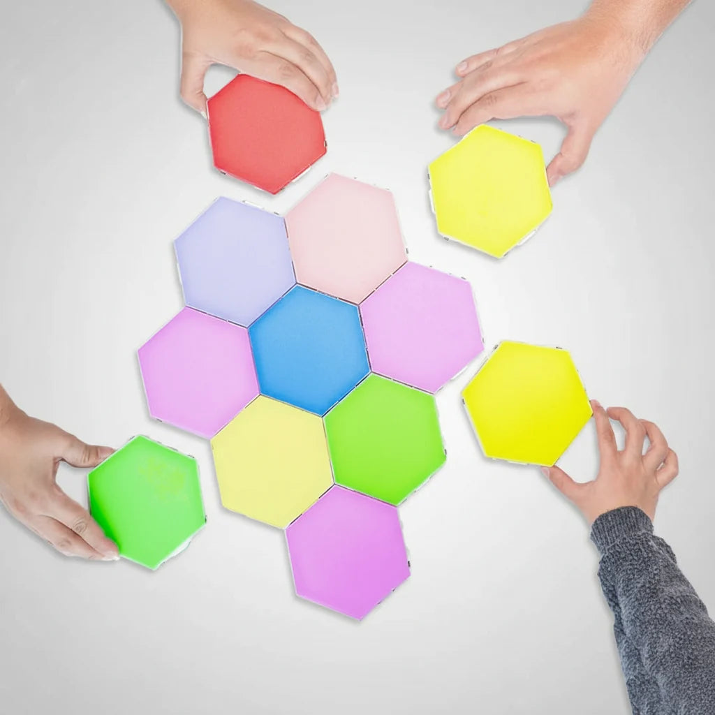 Wall Light Panels | Hexagonal Touch-Sensitive RGB & Dimmable