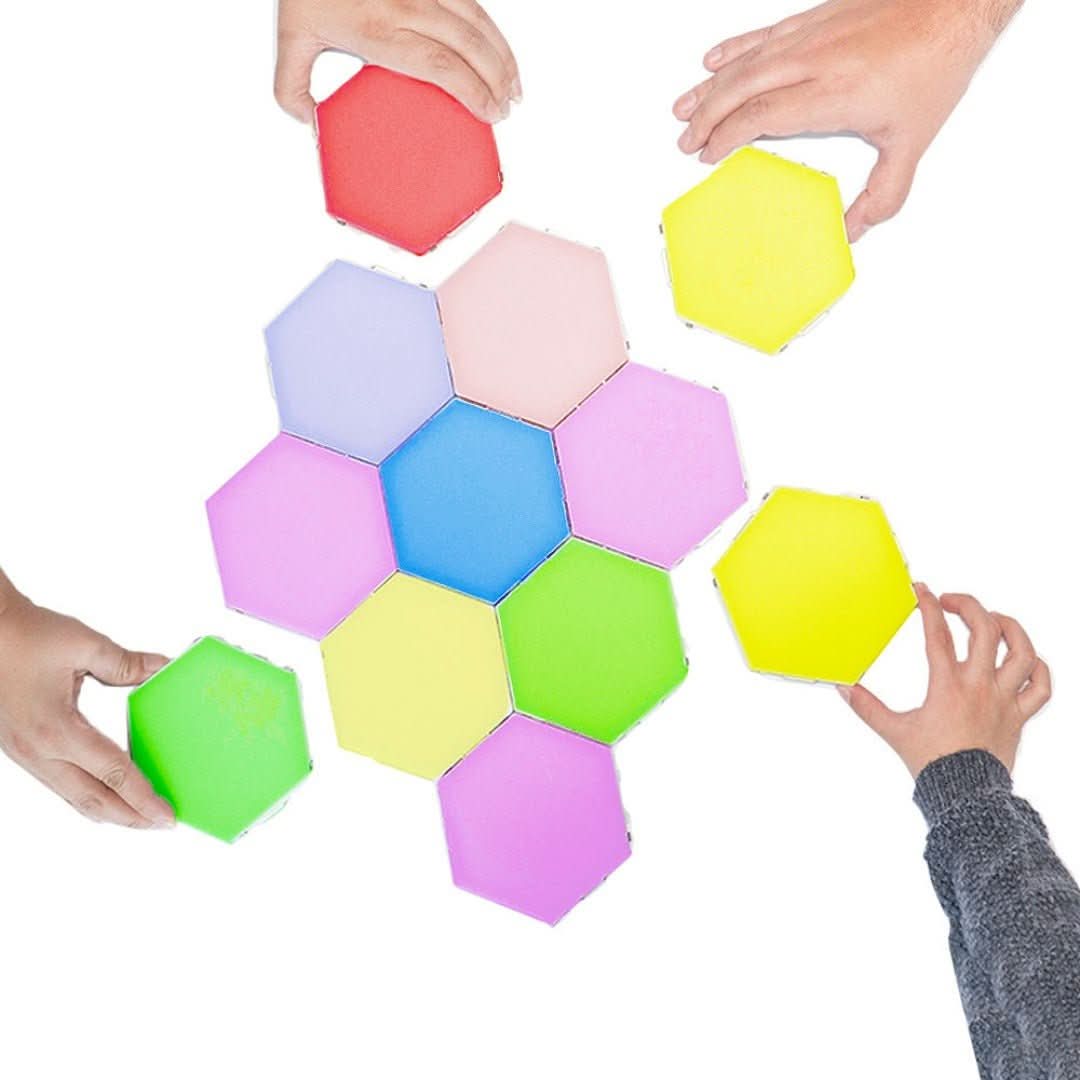 Wall Light Panels | Hexagonal Touch-Sensitive RGB & Dimmable