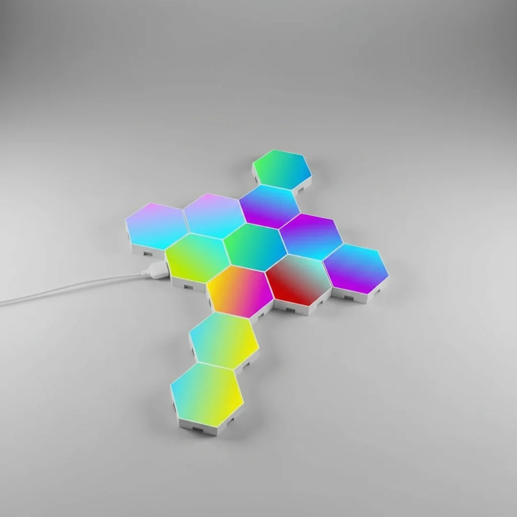 Wall Light Panels | Hexagonal Touch-Sensitive RGB & Dimmable