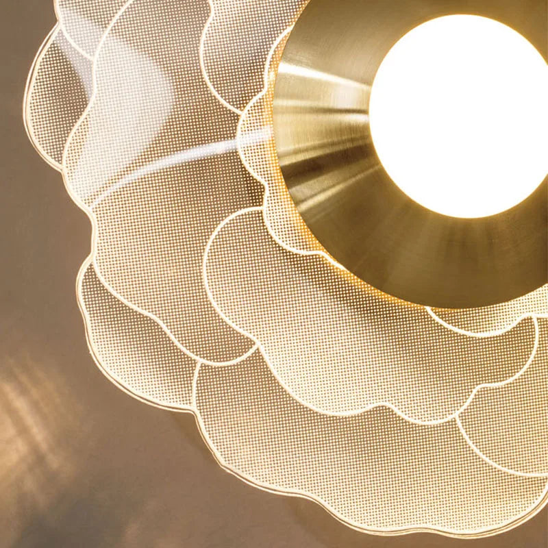 Wall Light | Scandinavian Layered Petal Design & Warm Glow | 20 x 20 x 10 cm