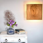 Wall Light | Square Wood-Look Indirect LED | 22/28 cm
