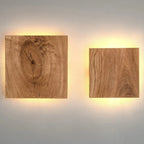 Wall Light | Square Wood-Look Indirect LED | 22/28 cm