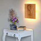 Wall Light | Square Wood-Look Indirect LED | 22/28 cm