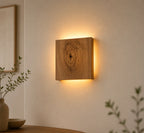 Wall Light | Square Wood-Look Indirect LED | 22/28 cm
