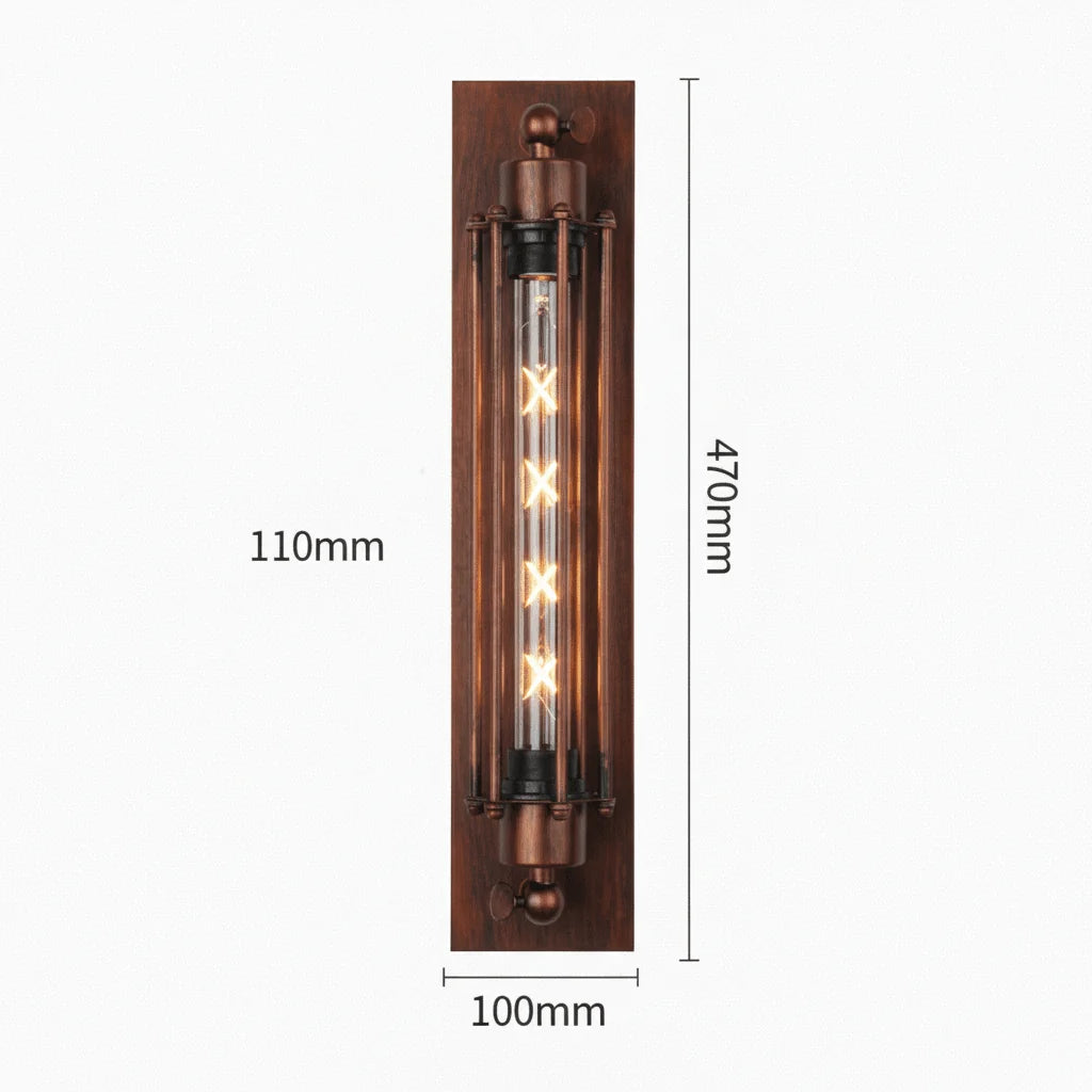 Wall Light | Vintage Metal Warm LED | 45 x 15 cm