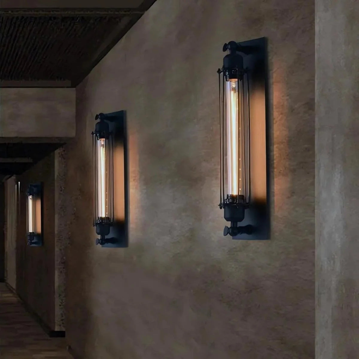 Wall Light | Vintage Metal Warm LED | 45 x 15 cm