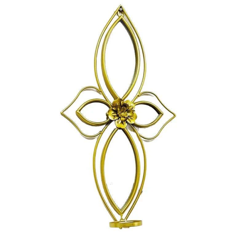 Wall Mirror | Floral Metal Frame & Easy Mount | 61 x 30 cm