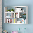 Wall-Mounted Bookshelf | Floating Poplar Wood | Widths 60–120 cm