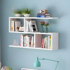 Wall-Mounted Bookshelf | Floating Poplar Wood | Widths 60–120 cm