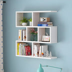 Wall-Mounted Bookshelf | Floating Poplar Wood | Widths 60–120 cm