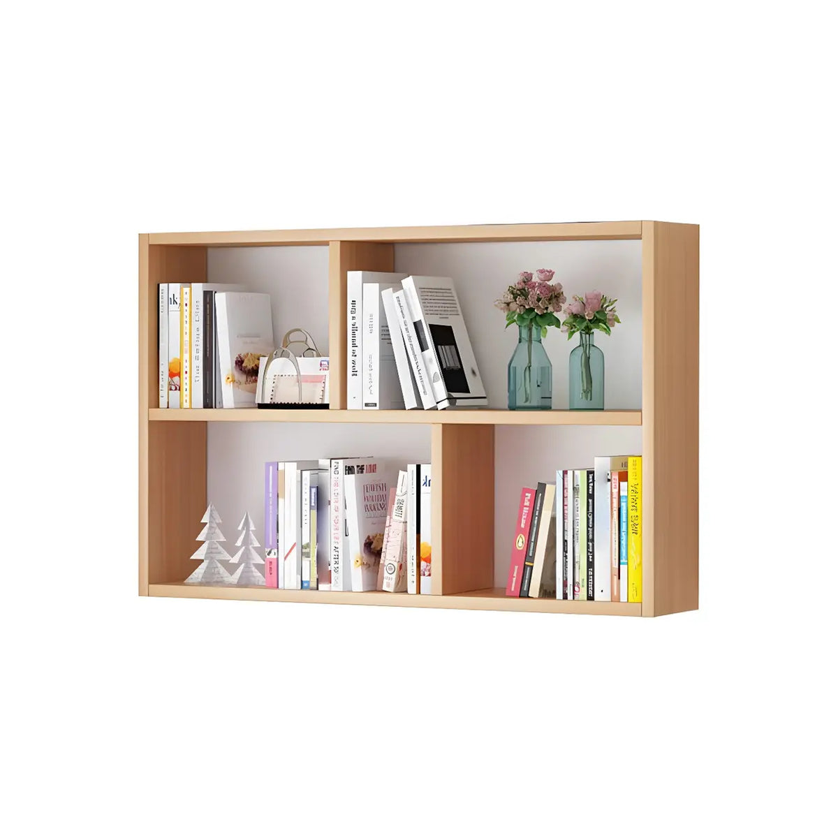 Wall-Mounted Bookshelf | Floating Poplar Wood | Widths 60–120 cm