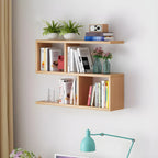 Wall-Mounted Bookshelf | Floating Poplar Wood | Widths 60–120 cm