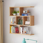 Wall-Mounted Bookshelf | Floating Poplar Wood | Widths 60–120 cm