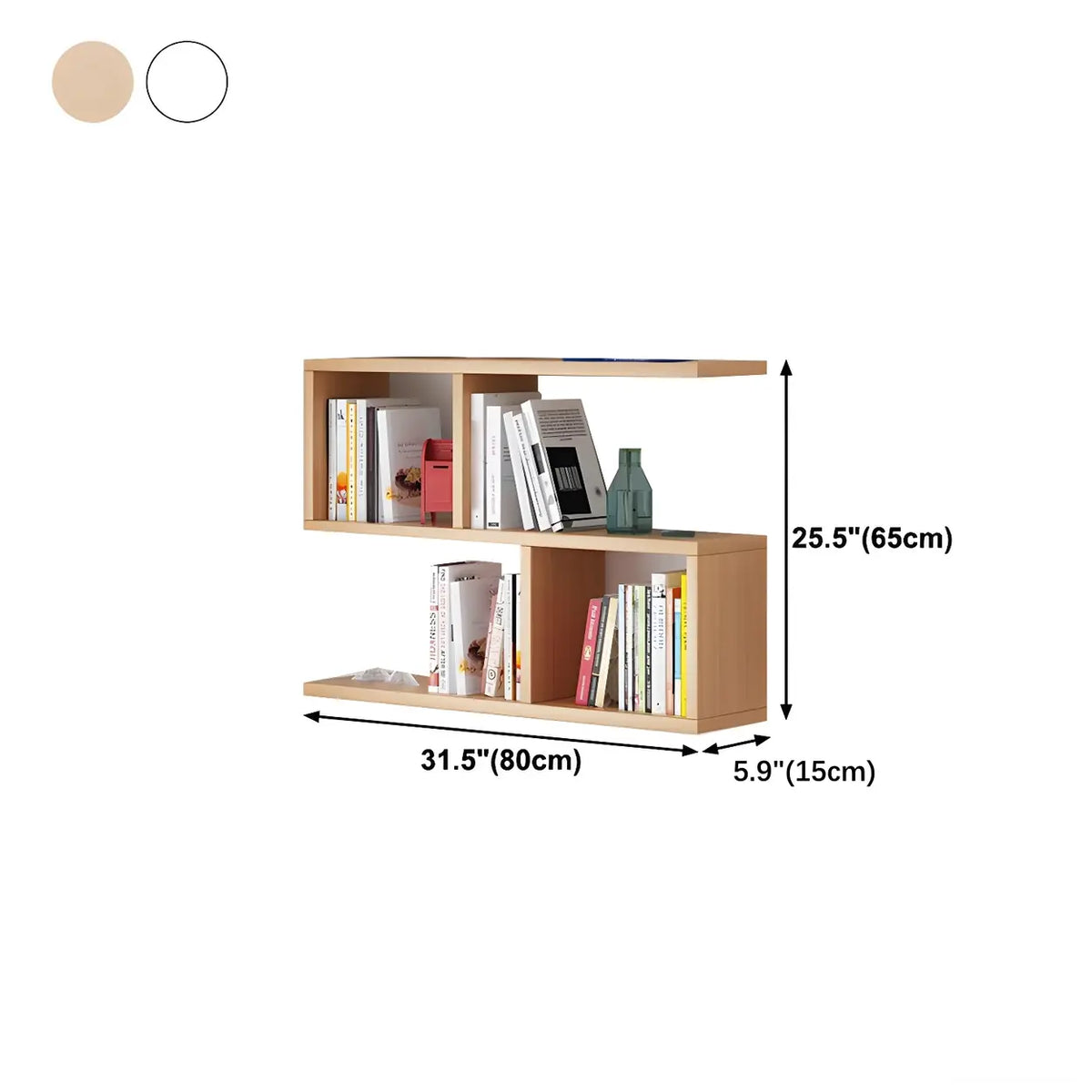 Wall-Mounted Bookshelf | Floating Poplar Wood | Widths 60–120 cm