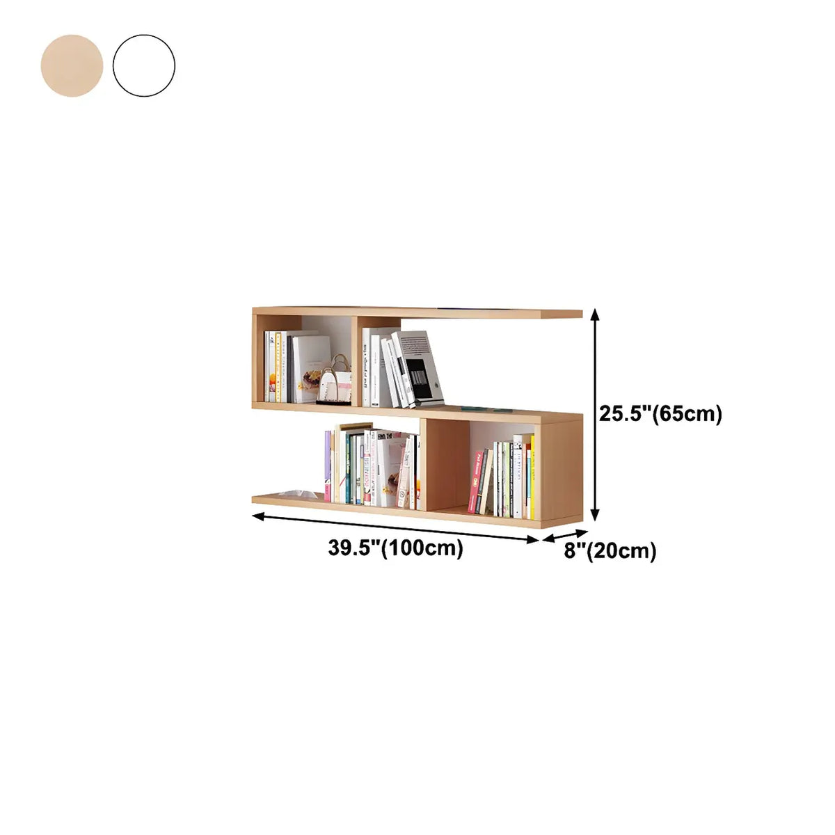 Wall-Mounted Bookshelf | Floating Poplar Wood | Widths 60–120 cm