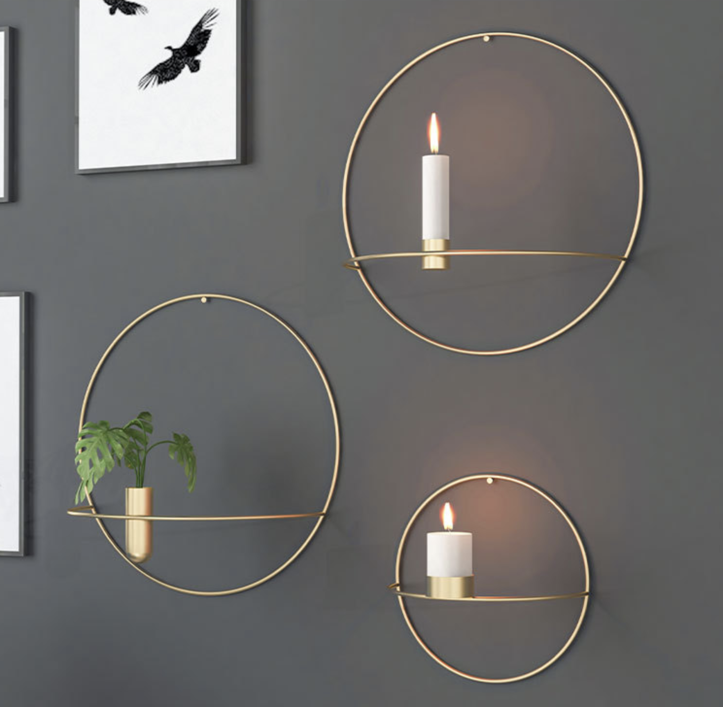 Wall Mounted Candle Holder and Vase