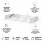 Wall-Mounted Clothes Dryer | Foldable & Rust-Resistant Metal | Holds Up To 10 Kg