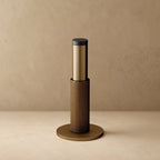 Wall-Mounted Door Stop | Knurled Solid Brass & Rubber Bumper