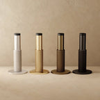 Wall-Mounted Door Stop | Knurled Solid Brass & Rubber Bumper
