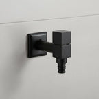 Wall-Mounted Faucet | Matte Black Solid Brass | Space-Saving