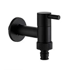 Wall-Mounted Faucet | Matte Black Solid Brass | Space-Saving