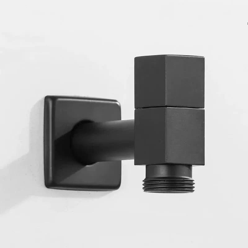 Wall-Mounted Faucet | Matte Black Solid Brass | Space-Saving