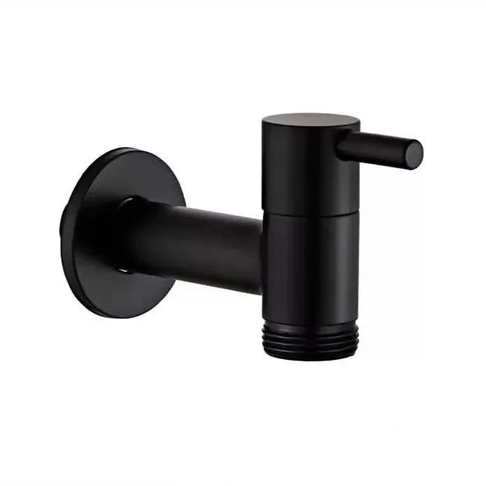 Wall-Mounted Faucet | Matte Black Solid Brass | Space-Saving