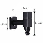 Wall-Mounted Faucet | Matte Black Solid Brass | Space-Saving