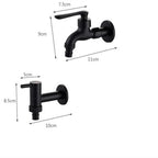Wall-Mounted Faucet | Matte Black Solid Brass | Space-Saving