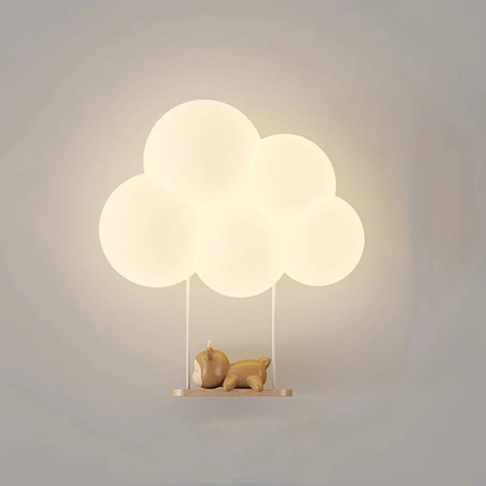 Wall-Mounted Night Light | Cloud-Shaped Warm White LED | Plug-In