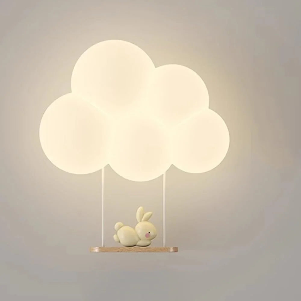 Wall-Mounted Night Light | Cloud-Shaped Warm White LED | Plug-In