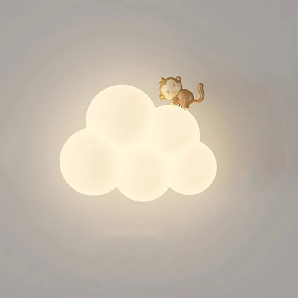 Wall-Mounted Night Light | Cloud-Shaped Warm White LED | Plug-In