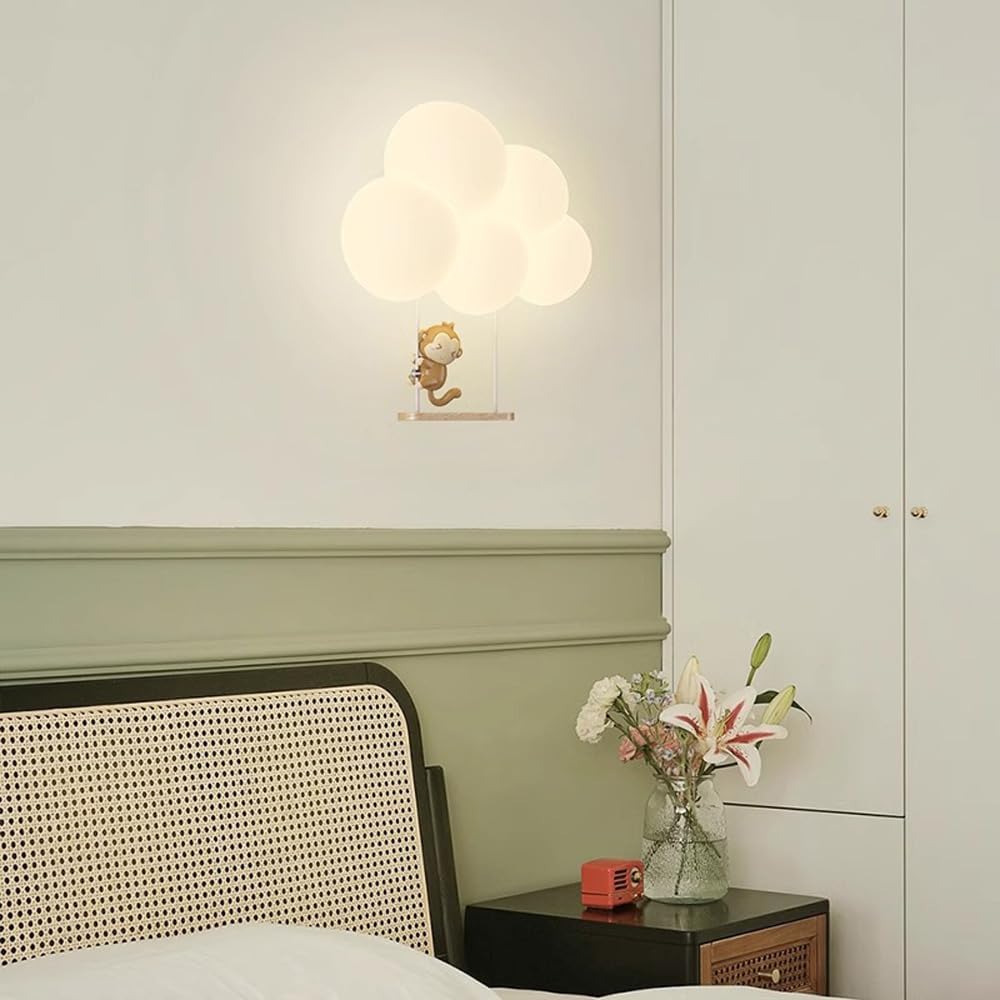 Wall-Mounted Night Light | Cloud-Shaped Warm White LED | Plug-In