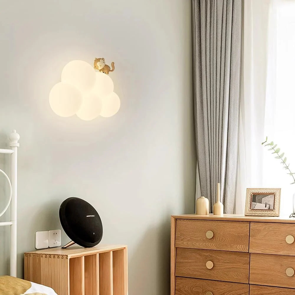 Wall-Mounted Night Light | Cloud-Shaped Warm White LED | Plug-In