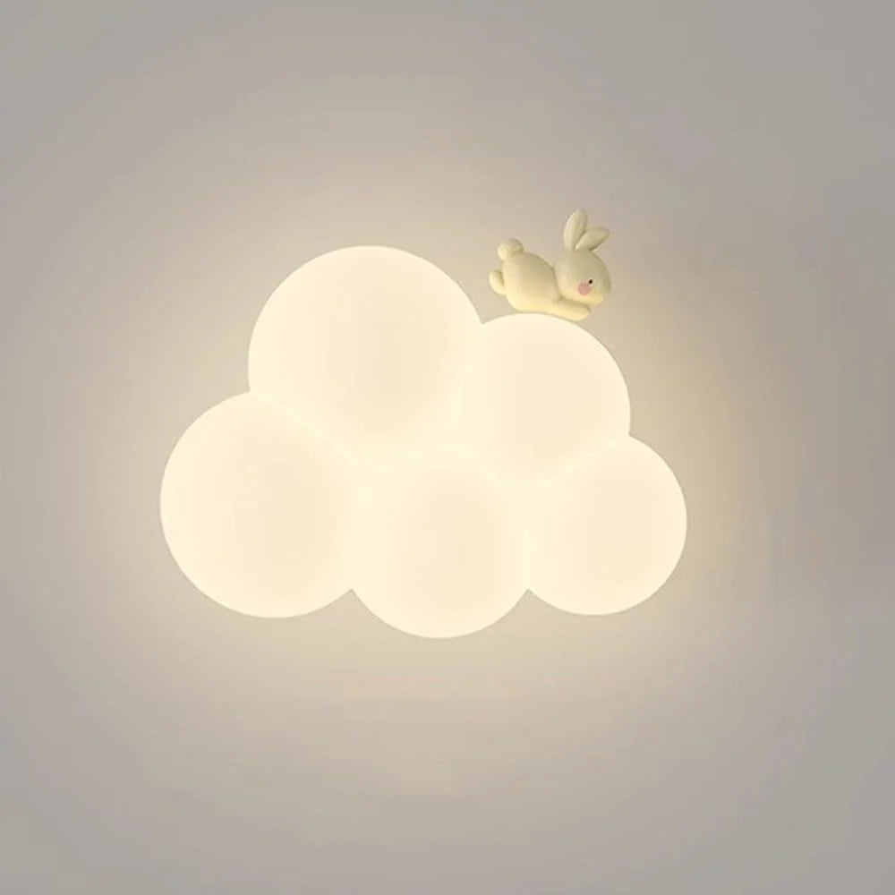 Wall-Mounted Night Light | Cloud-Shaped Warm White LED | Plug-In