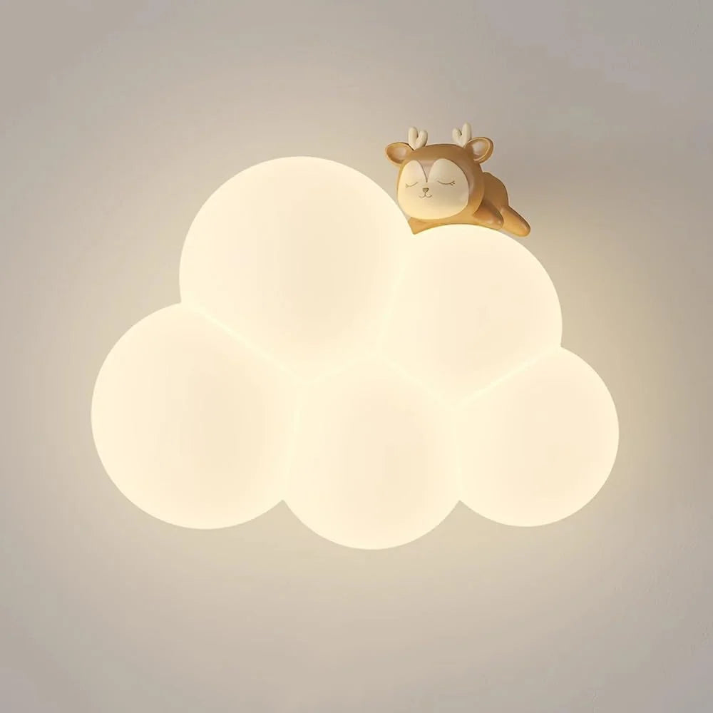 Wall-Mounted Night Light | Cloud-Shaped Warm White LED | Plug-In