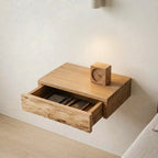 Wall-Mounted Nightstand Shelf | Solid Acacia Wood & Floating Design